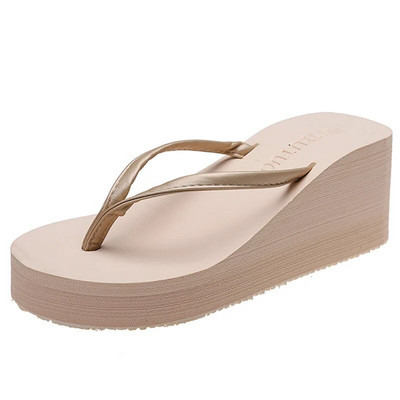 Lucyever könnyű ékpapucs, női 2024. nyári csíptetős nyakkendő, platform papucs női, csúszásmentes, vastag talpú strandszandál