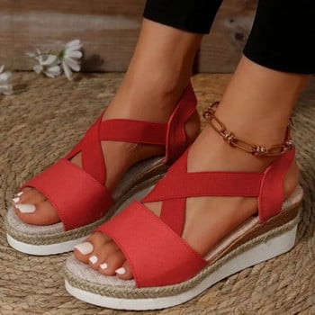 Γυναικεία πέδιλα Wedge Platform Open Toe 2023 Summer Plus Size Espadrilles Sandals for Women Retro outdoor γυναικεία casual παπούτσια