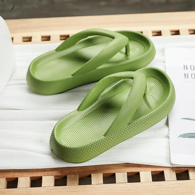 Flip Flops vasaras ikdienas siksnas pludmales čības āra pludmales sandales EVA plakana platforma Ērti apavi sievietēm Pāris ar biezu zoli