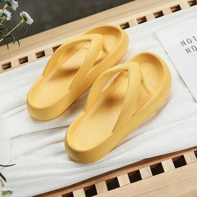 Flip Flops vasaras ikdienas siksnas pludmales čības āra pludmales sandales EVA plakana platforma Ērti apavi sievietēm Pāris ar biezu zoli