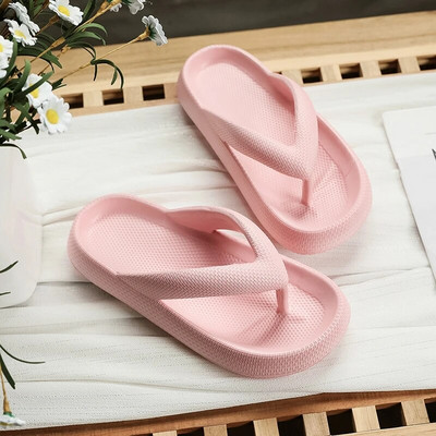 Flip Flops vasaras ikdienas siksnas pludmales čības āra pludmales sandales EVA plakana platforma Ērti apavi sievietēm Pāris ar biezu zoli