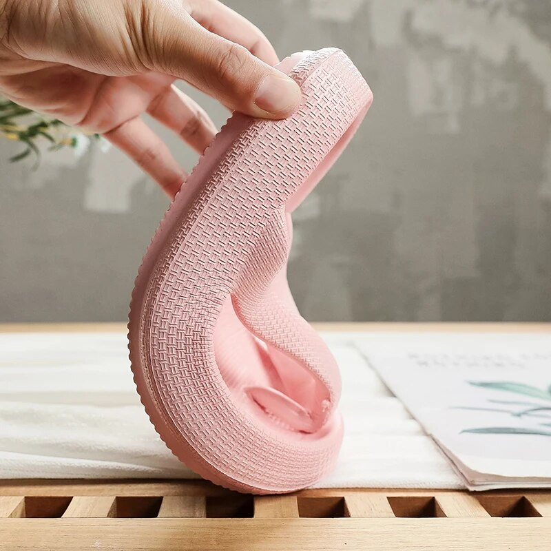 Flip Flops vasaras ikdienas siksnas pludmales čības āra pludmales sandales EVA plakana platforma Ērti apavi sievietēm Pāris ar biezu zoli