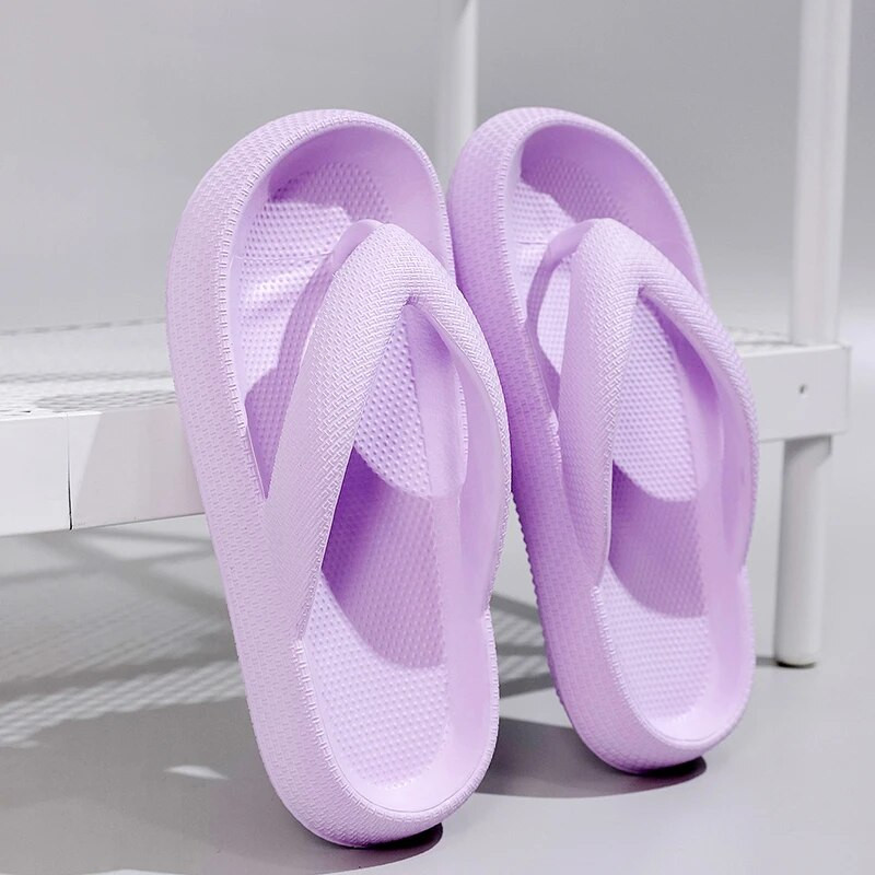 Flip Flops vasaras ikdienas siksnas pludmales čības āra pludmales sandales EVA plakana platforma Ērti apavi sievietēm Pāris ar biezu zoli