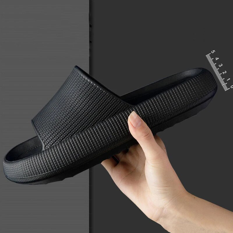 VIP Bieza Platforma Mājas Čības Vīriešiem Iekštelpu Sandales Vannas istabai Pretslīdēšanas Mākoņu Čības Mīkstas Mājas Apavi Vasaras Pludmales Slaidi