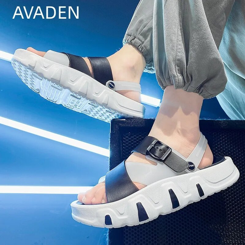 Pludmales sandales vīriešiem ikdienišķas platformas āra ūdensnecaurlaidīgas, ērtas, modernas, elpojošas modes apavi vasaras galvenajā