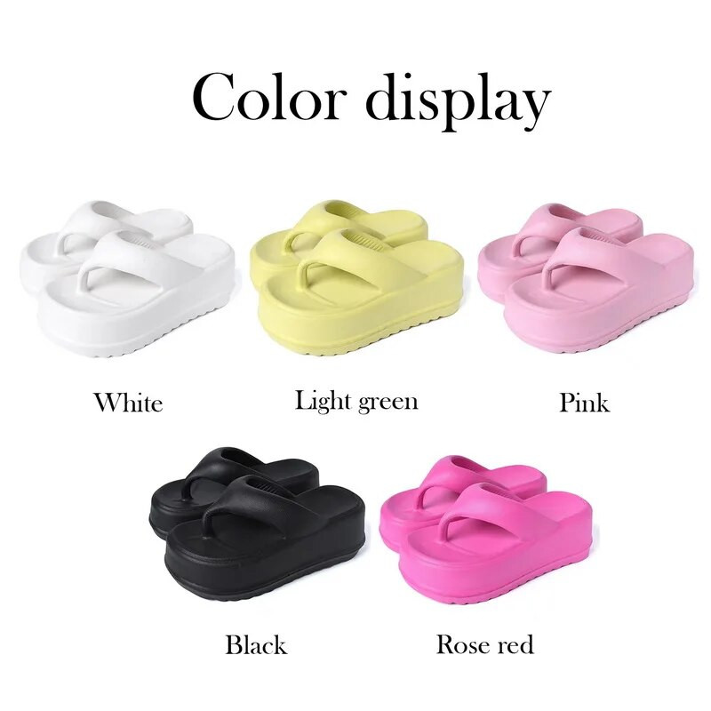 2023 nyári női papucsok, divatos, vastag aljú papucsok kültéri strandcsúszdák Eva csúszásmentes puha papucsok platformcipők
