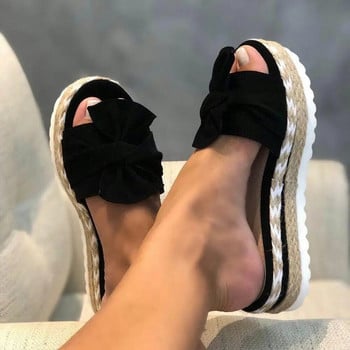 Дамски сандали Сандали на платформа Обувки Дамски летни сандали с панделка Чехли Вътрешни външни джапанки Плажни обувки Дамски чехли