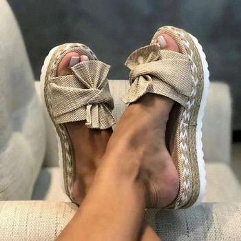 Дамски сандали Сандали на платформа Обувки Дамски летни сандали с панделка Чехли Вътрешни външни джапанки Плажни обувки Дамски чехли