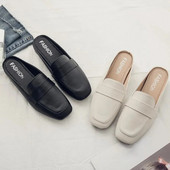 2024-es új nyári Baotou papucsok divatos, lapos aljú, puha bőr kimenő női papucsokkal