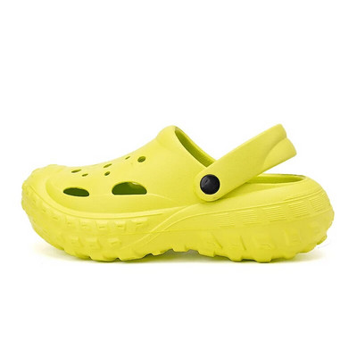 Férfi klumpák Platform Papucsok Nyári szabadtéri alkalmi strandcipők csúszásmentes zárt orrú EVA szandál férfiaknak puha talpú fürdőszobai csúszda