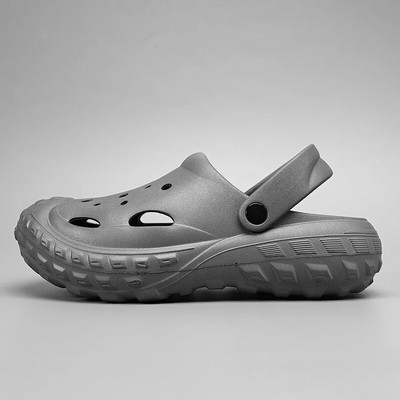 Férfi klumpák Platform Papucsok Nyári szabadtéri alkalmi strandcipők csúszásmentes zárt orrú EVA szandál férfiaknak puha talpú fürdőszobai csúszda