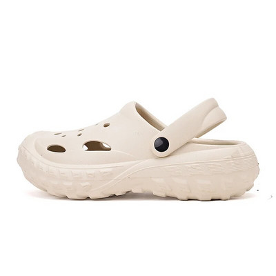 Férfi klumpák Platform Papucsok Nyári szabadtéri alkalmi strandcipők csúszásmentes zárt orrú EVA szandál férfiaknak puha talpú fürdőszobai csúszda