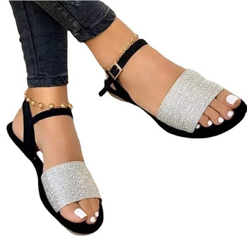 Παπούτσια Γυναικεία 2024 Hot Sale Πόρπη με λουράκι Γυναικεία σανδάλια Μόδα Μασίφ casual πέδιλα Γυναικεία Νέα Peep Toe Flat σανδάλια zapatos