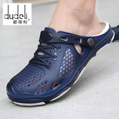 Želejas apavi Uzvelkamas sandales Vīriešu elpas čības Vasaras āra pludmales sandales Ikdienas čības Ūdens sandalijas koka tupeles Sandales