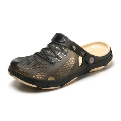 Želejas apavi Uzvelkamas sandales Vīriešu elpas čības Vasaras āra pludmales sandales Ikdienas čības Ūdens sandalijas koka tupeles Sandales