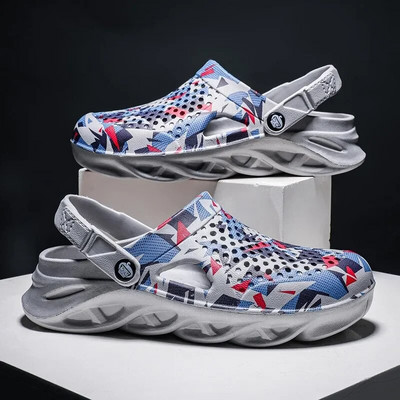 Férfi szandálok légáteresztő könnyű puha EVA férfi papucsok kültéri divat férfi kerti cipők klumpa pár strand alkalmi cipők