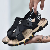 Modes vīriešu sandales Neslīdošas Pretnodiluma vīriešu sandales mājās un ārā Mīkstas un komfortablas vasaras kurpes Vīriešu elpojošas čības