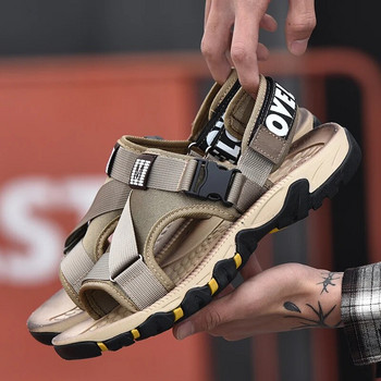 Модни мъжки сандали Неплъзгащи се против износване Мъжки сандали за дома и на открито Меки и удобни летни обувки Мъжки дишащи чехли