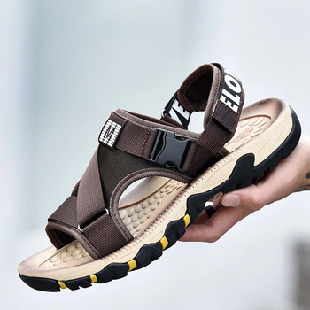 Модни мъжки сандали Неплъзгащи се против износване Мъжки сандали за дома и на открито Меки и удобни летни обувки Мъжки дишащи чехли