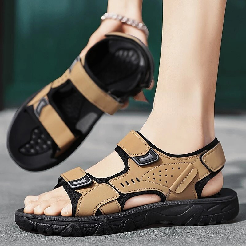 Vīriešu vīriešu melnās sandales Modes vasaras sandales Vislabāk pārdotās 2023. gadā Produkti Apavi vīriešiem ar Zapatos Hombre