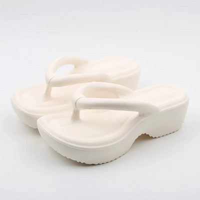 Lucyever 2023 divatos platform papucsok női nyári strand csúszásmentes ékpapucs női otthon Eva puha talpú csúszdák szandálok