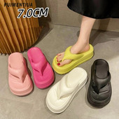 Ķīļi Sieviešu Čības Platformas Sandales Augstpapēžu Kurpes Vasaras Sieviešu Kurpes Pludmales Flip Flops Candy Color Slides Čības Sievietēm 2023