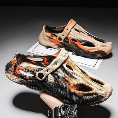 Férfi papucsok terepszínű plató kültéri nyári klumpák Cipők női strandszandálok férfi puha EVA beltéri otthoni csúszdák szerető papucsok