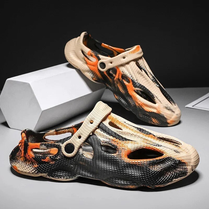 Férfi papucsok terepszínű plató kültéri nyári klumpák Cipők női strandszandálok férfi puha EVA beltéri otthoni csúszdák szerető papucsok