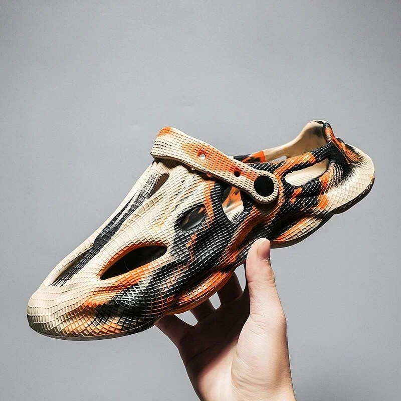 Férfi papucsok terepszínű plató kültéri nyári klumpák Cipők női strandszandálok férfi puha EVA beltéri otthoni csúszdák szerető papucsok