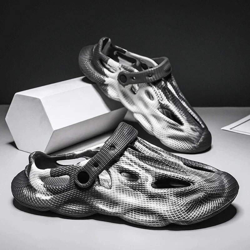 Férfi papucsok terepszínű plató kültéri nyári klumpák Cipők női strandszandálok férfi puha EVA beltéri otthoni csúszdák szerető papucsok