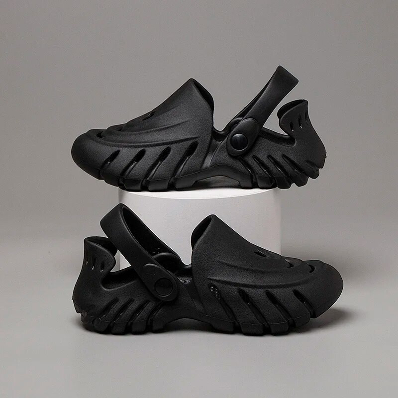 Iedobes elpojošas vīriešu sandales brīvā dabā ikdienas pludmales vīriešu čības vīriešu ūdens sandales Vīriešu čības Vieglas koka tupeles, kurpes