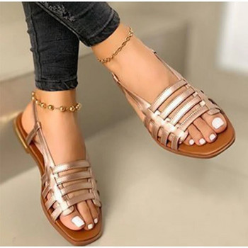 Дамски сандали Дамски летни издълбани римски обувки 2024 Дамски гладиаторски обувки с отворени пръсти Плажни обувки Дамски обувки Големи размери 35-43