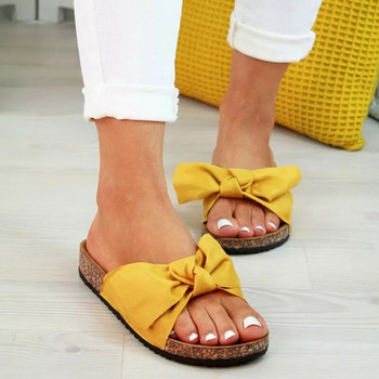 Дамски сандали 2023 Летни ретро сандали на платформа Женски модни лък Леопардови плажни чехли Дамски голям размер