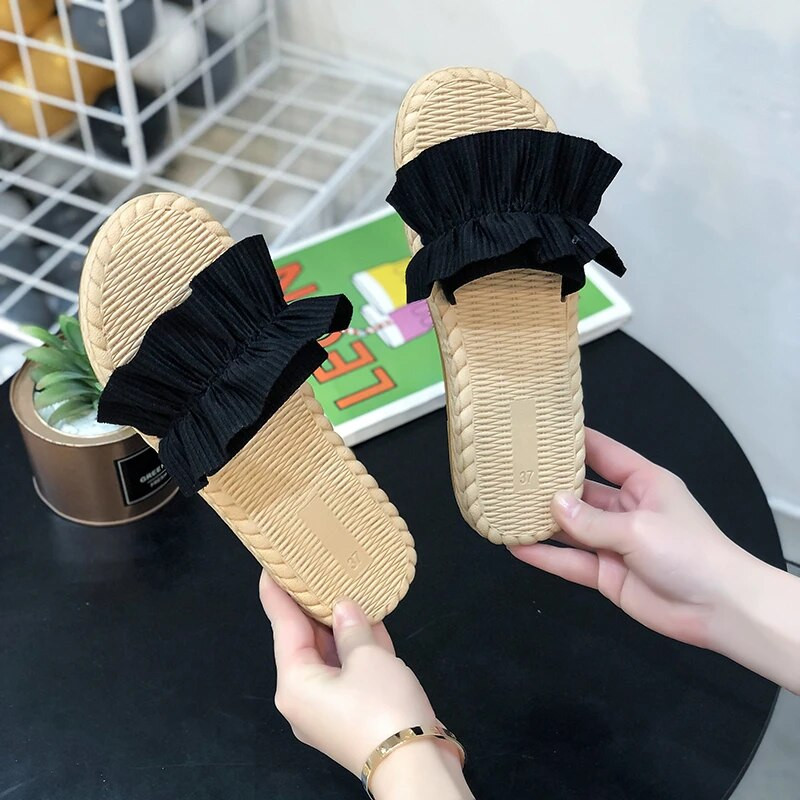 Papucsok Női Sarkú Szandálok Ék Cipők Női Platform Szandálok Csípis Papucsok Sandalias Mujer Elegáns Nyári Strandcipők