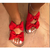 Jaunas vasaras sieviešu sandales Zīda bantes plakanas kurpes Sieviešu pludmales apavi čības āra modes studentiem mājas ikdienas čības 35-43