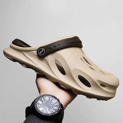 2024. aasta suvised meestemood rannasandaalid paksu talla sussid veekindlad libisemisvastased sandaalid plätud libisemiskindlad varvastega EVA auguga kingad