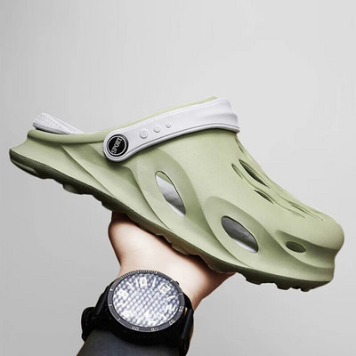 2024. aasta suvised meestemood rannasandaalid paksu talla sussid veekindlad libisemisvastased sandaalid plätud libisemiskindlad varvastega EVA auguga kingad