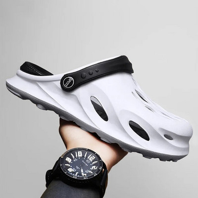 2024. aasta suvised meestemood rannasandaalid paksu talla sussid veekindlad libisemisvastased sandaalid plätud libisemiskindlad varvastega EVA auguga kingad