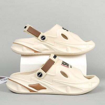 Modes vīriešu āra sandales Čības Pludmales Ērtas, mīkstas zoles koka tupeles Vīriešu ikdienas apavi Dārza apavi Vīriešu sieviešu pludmales sandales