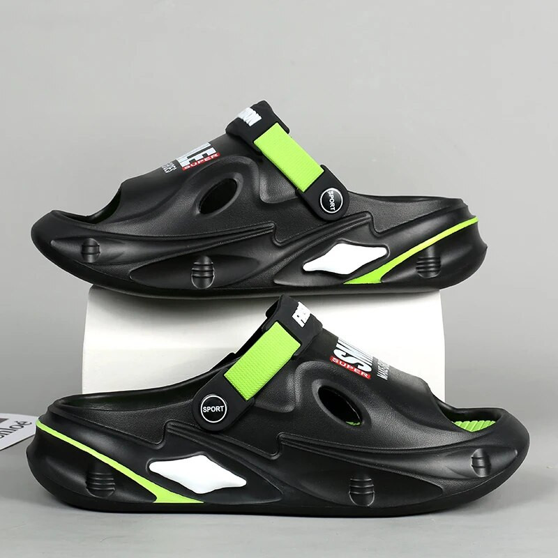 Modes vīriešu āra sandales Čības Pludmales Ērtas, mīkstas zoles koka tupeles Vīriešu ikdienas apavi Dārza apavi Vīriešu sieviešu pludmales sandales