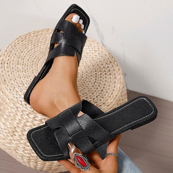 Летни чехли Дамски плоски луксозни плажни джапанки на открито Дамски сандали Тенденционен дизайн Пързалки Обувки за жени