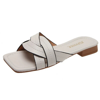 2024. gada vasaras plakanas čības sievietēm Mājsaimniecības Neslīdoši sieviešu apavi Zempapēžu kurpes Sandales Modes Mīkstas Iekštelpu čības sievietēm