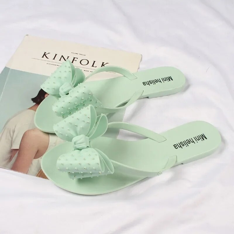 2023 Καλοκαιρινά γυναικεία παπούτσια Μόδα πολύχρωμα διαμάντια με γυναικεία σαγιονάρες παραλίας