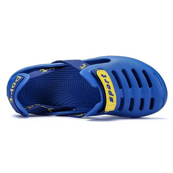 Летни модни сандали Мъжки външни мрежести плажни дишащи мъжки обувки с дупки Облекло Ежедневни плажни чехли Голям размер 39-44