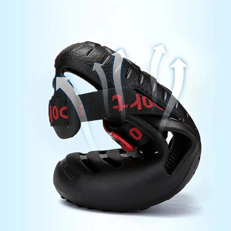 Vasaras modes sandales vīriešiem āra sietveida pludmales elpojošas vīriešu apavi ar caurumu, valkāt ikdienas pludmales čības, liels izmērs 39-44