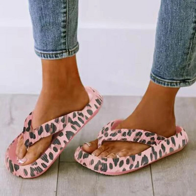 Divat Leopard Eva papucsok nőknek 2023. nyár, új, csíptetős lábujjjal, platform papucs női, puha talpú, csúszásmentes strandszandál