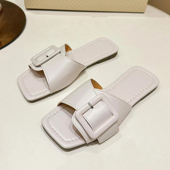 Καλοκαιρινές παντόφλες με ίσιο πάτο για γυναίκες με σανδάλια ανοιχτά παπούτσια Μεγάλα παπούτσια παραλίας για γυναίκες Διχτυωτές παντόφλες Πολυτελή σανδάλια