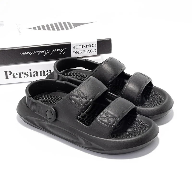 Kültéri férfi szandálok Breath könnyű papucsok kerti cipők klumpák pár strand alkalmi cipők csúszásmentes fürdőszobai papucsok beltéri papucsok