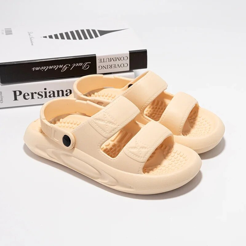 Kültéri férfi szandálok Breath könnyű papucsok kerti cipők klumpák pár strand alkalmi cipők csúszásmentes fürdőszobai papucsok beltéri papucsok