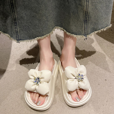 Könnyű csatos, vastag talpú papucs női nyári felcsúsztatható platós csúszószandál női puha EVA kültéri papucs